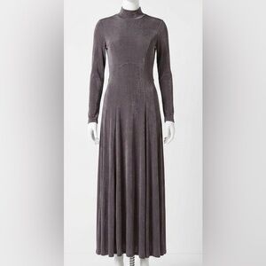 Double D Ranch Long Sleeve Maxi Dress in Charcoal